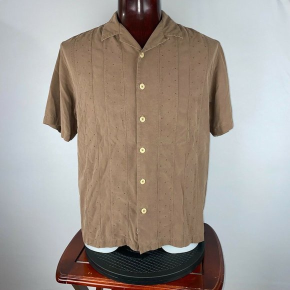 Nat Nast Mens L American Fit Silk Button Down - Picture 1 of 10